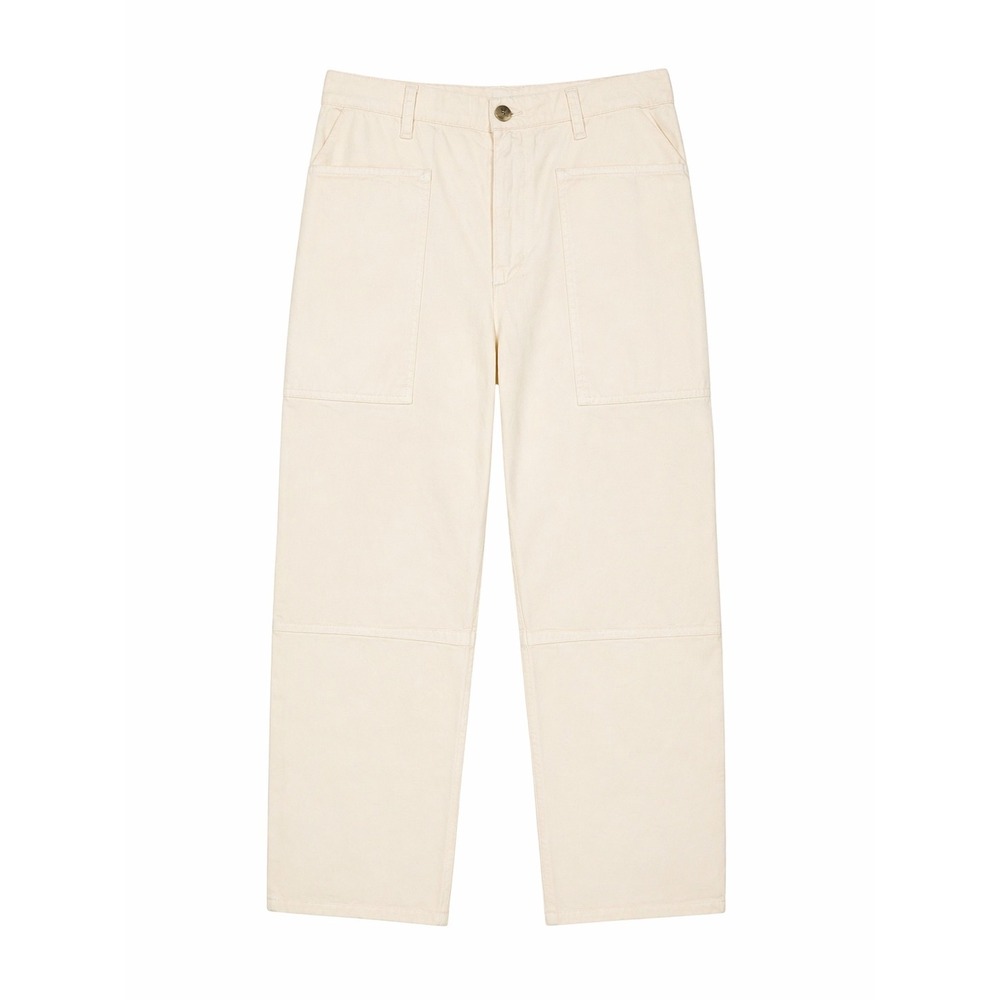 Velvet by Graham & Spencer Off White Cotton Painter Pants Wide Leg Size 8 NWT - Picture 3 of 11